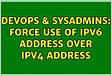 Force browser to use ipv6 over ipv4 ripv6